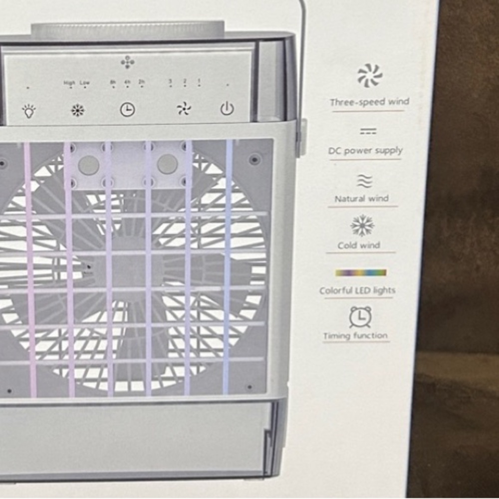 Cooling Fan Portable Air Conditioner for Small Spaces from Amazon NEW - Picture 3 of 6